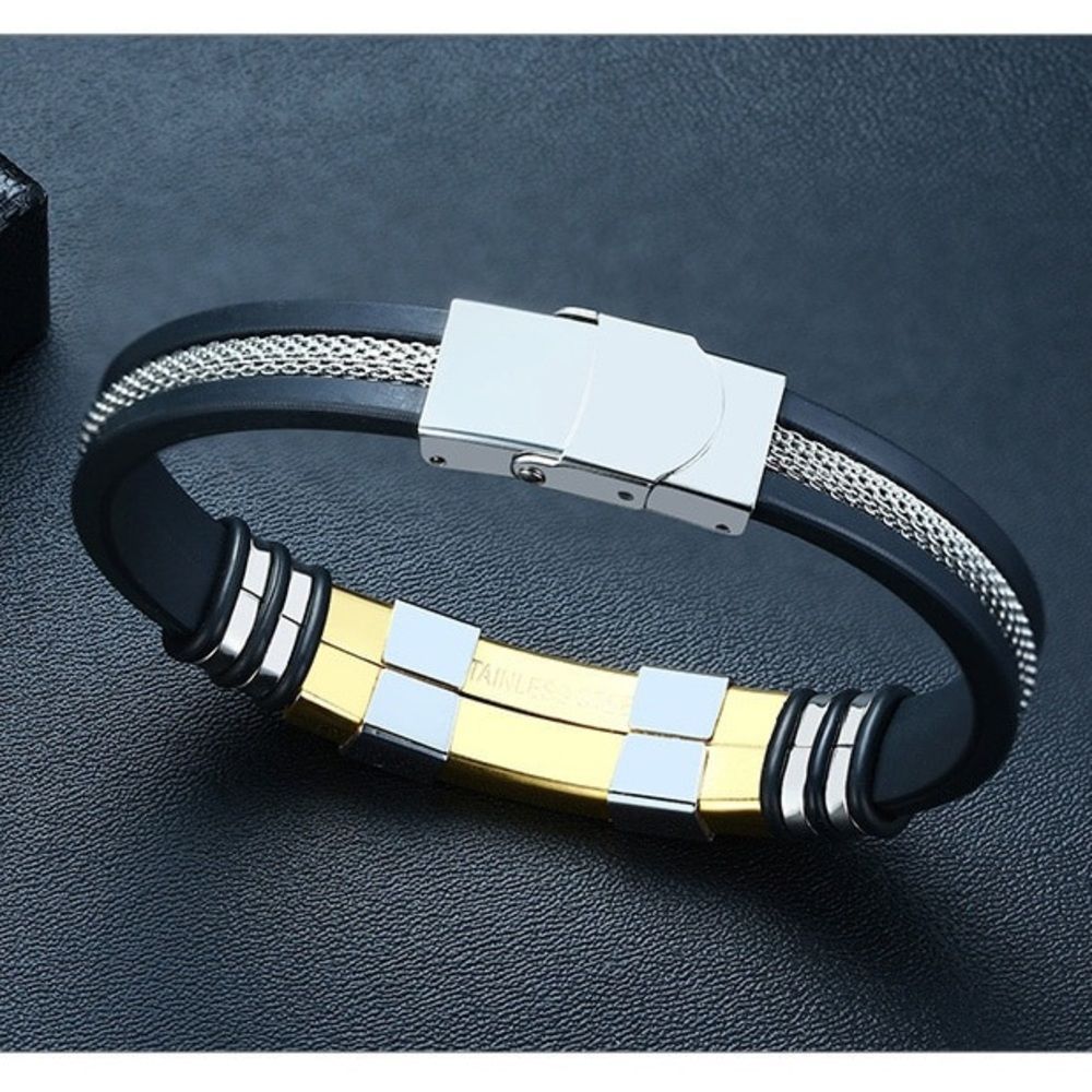 💎OS04 👫.Gorgeous Unisex Stainless Steel & Titanium Healing Bracelet - Picture 14 of 17
